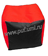 Пуф черно-красный